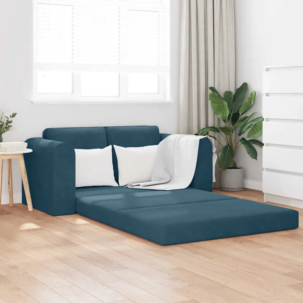 vidaXL Divano letto Blu 148 x 71 x 83 cm Velluto