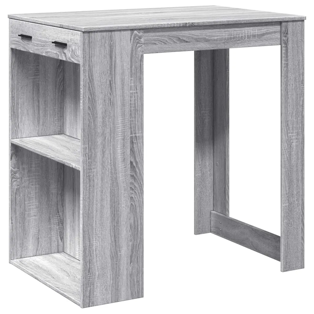 Tavolo da Bar Grigio Sonoma 102x70x103,5 cm in Truciolato