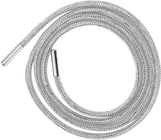 Viti di Ricambio per Sneaker - Accessori per Calzature - Materiali Sostenibili - Glitter - Bianco - Cristallo - 15cm - Viti di Ricambio per Sneaker