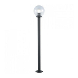 LAMPIONE SERIE GLOBO 4 PZ. IN ALLUMINIO NERO 60W ALTEZZA CM.120