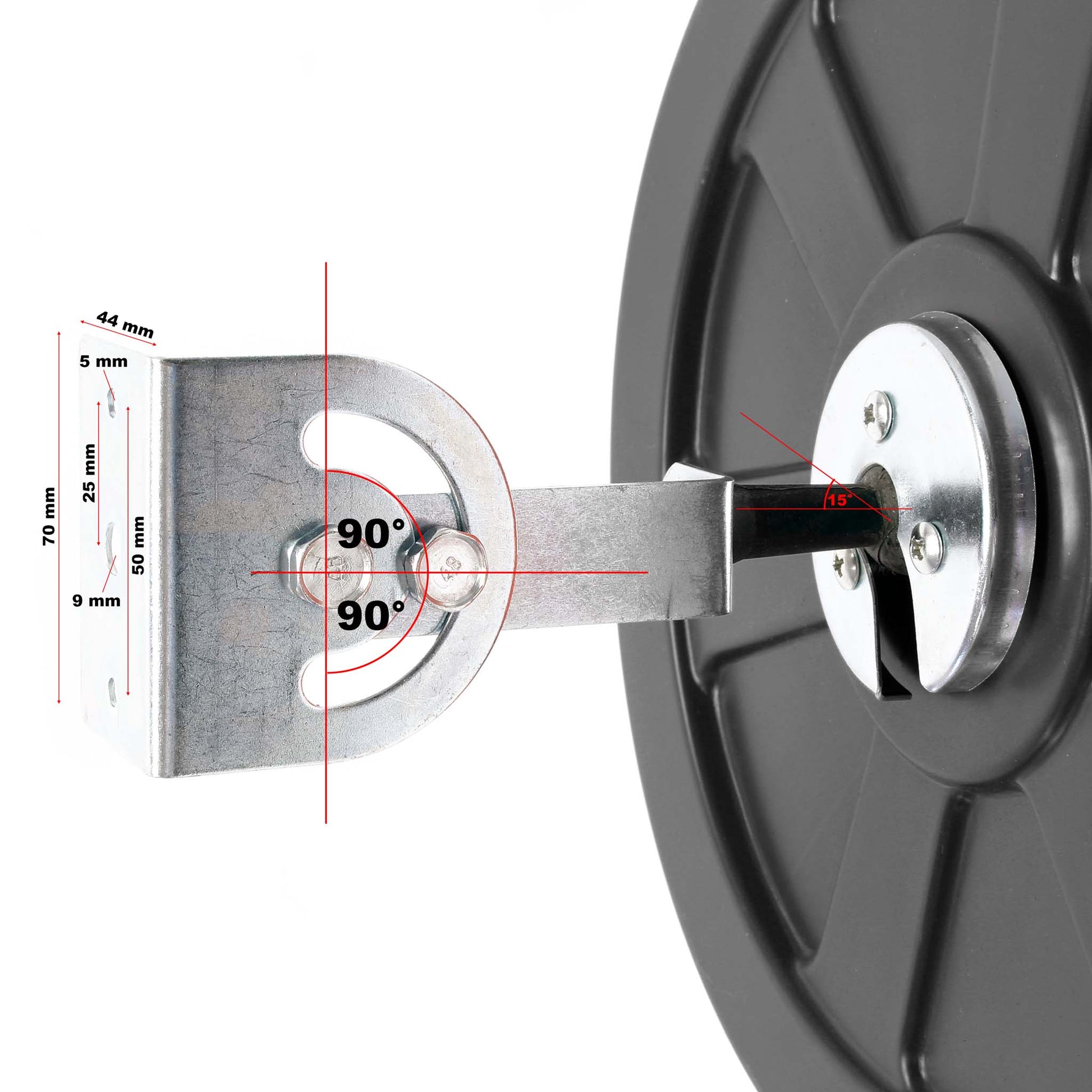 Verkehrsspiegel 80 cm konvex Schwarz