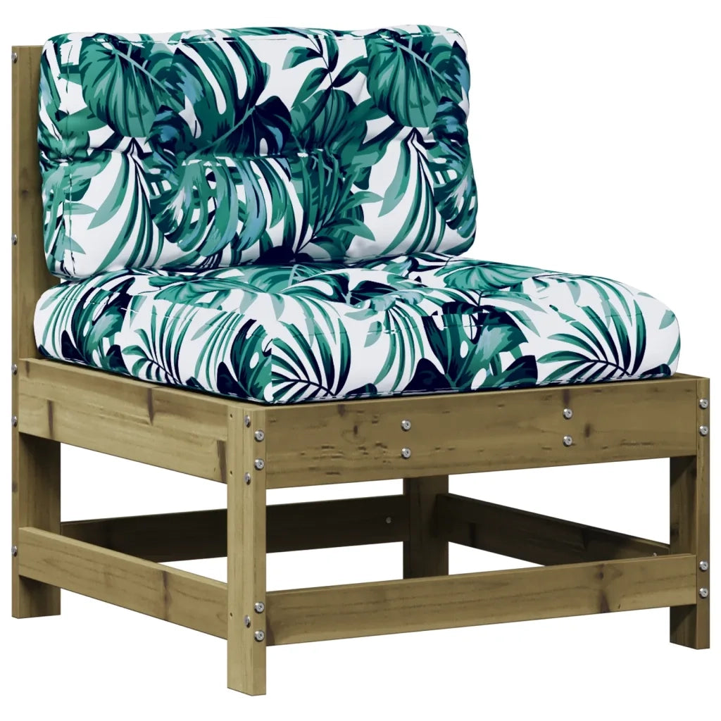 Set Divani da Giardino 7pz con Cuscini Legno Impregnato di Pino