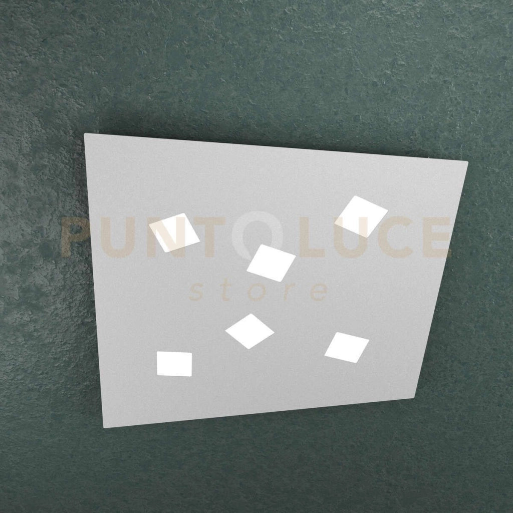 NOTE APPLIQUE PLAFONIERA 6 LUCI ATTACCO GX53 GRIGIO