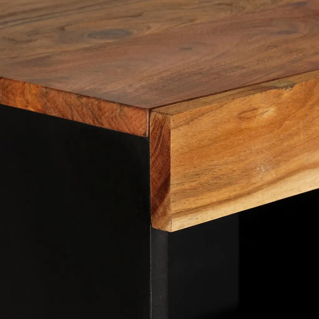 Credenza-Buffet-Armadio da cucina 85x33x107 cm in Legno Massello di Acacia