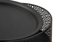 Tavolino Basso Ø40x65 cm in Metallo Nero