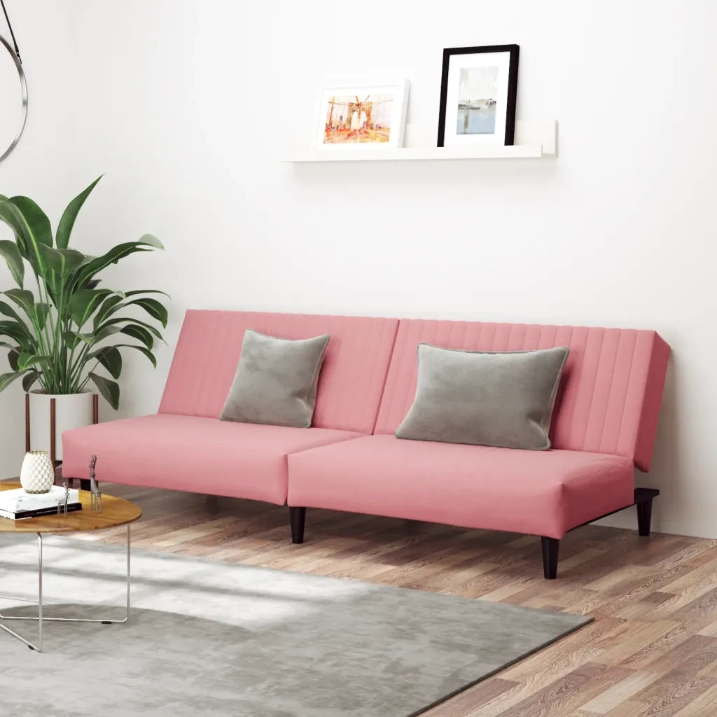 Divano Letto a 2 Posti Rosa in Vellutocod mxl 113921