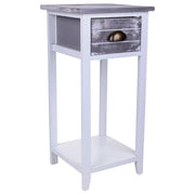 Comodino in legno bianco 30x30x63