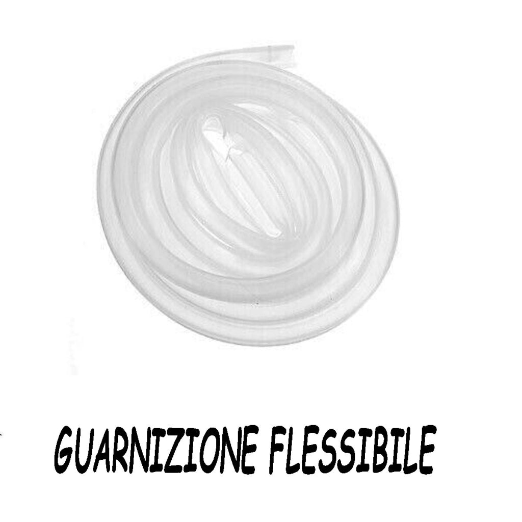 GUARNIZIONE BOX DOCCIA PROFILO A RICAMBIO SILICONE TRASPARENTE 6MM 2MT 74230