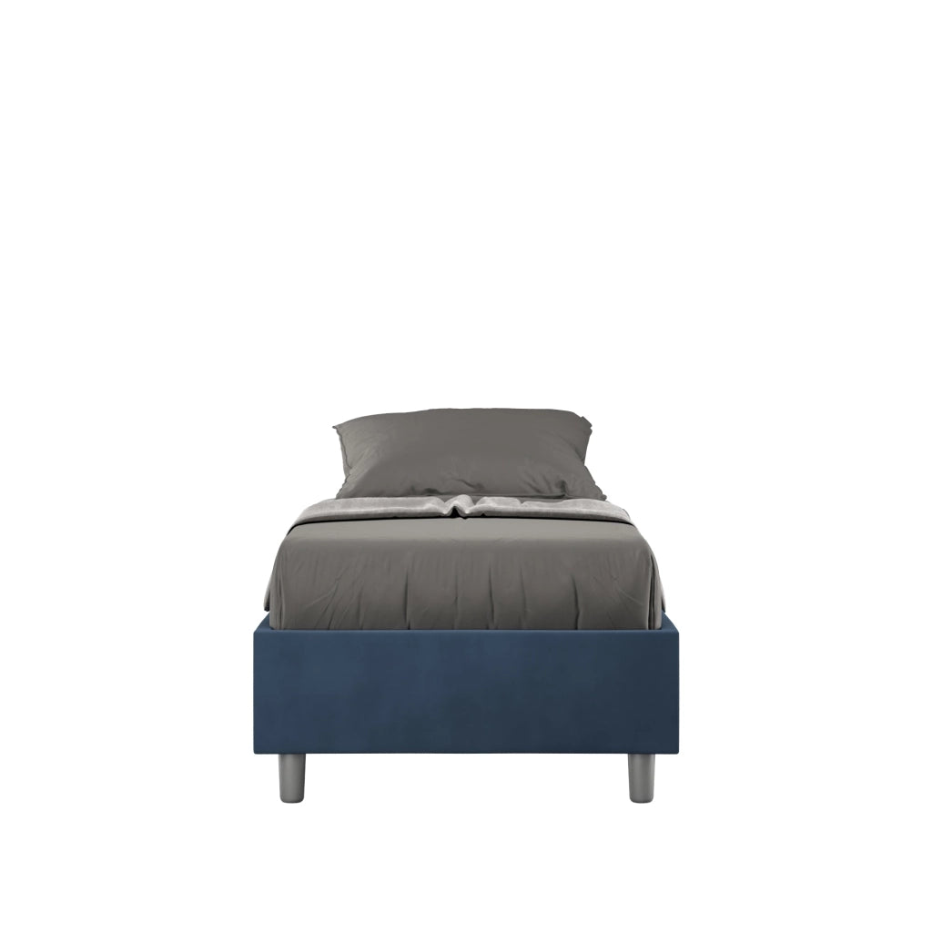 Letto Singolo Sommier 80x200 cm Senza Rete Azelia Blu