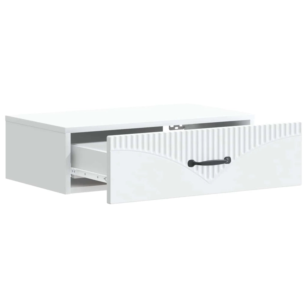Tavolino da Parete Laterale Bianco 59 x 34,5 x 17 cm 898995