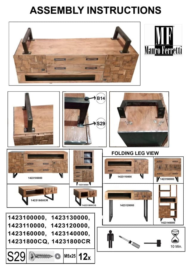 Tavolo da Caffé Rettangolare Mumbai 110x60x43 cm in Legno di Acacia e in Ferro Marrone e Nero