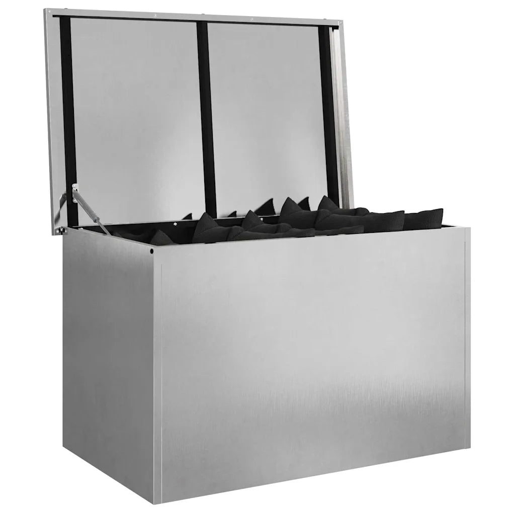 vidaXL Scatola di Stoccaggio Esterno Argento 80 x 50.5 x 50 cm
