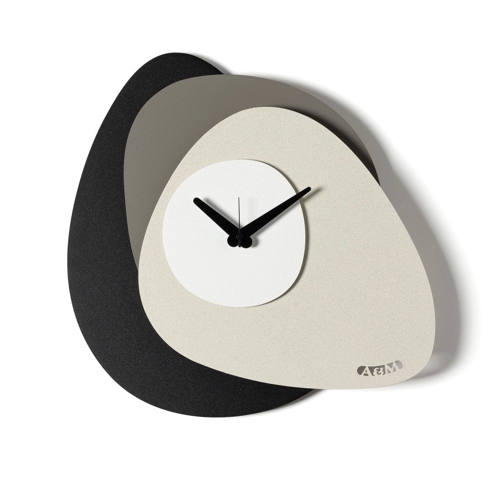 Orologio di design minimal Grease Nero,fango,avorio,bianco marmo