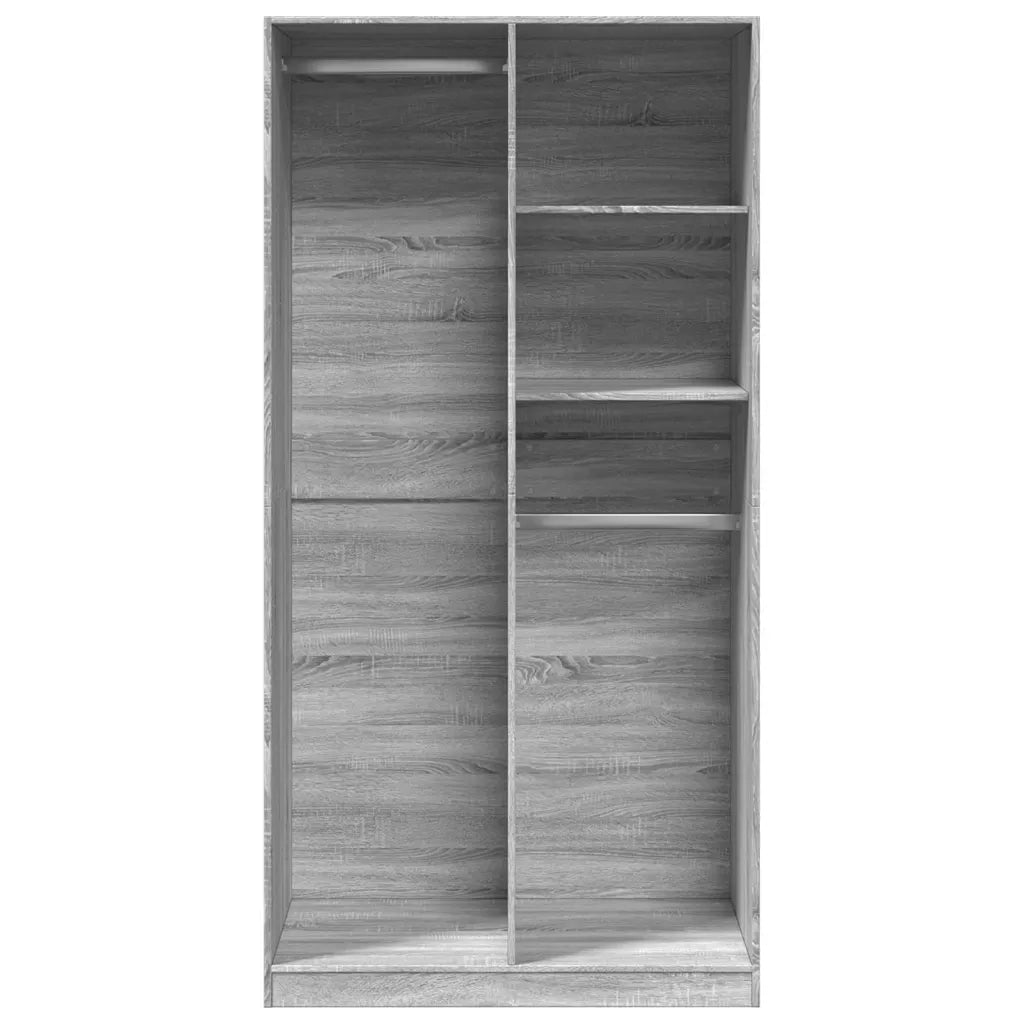 Armadio Grigio Sonoma 100x50x200 cm in Legno Multistrato 3307770
