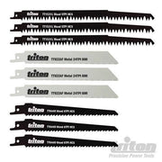 Lame per gattuccio elettrico 150 e 240mm Triton 10 pezzi utilizzate per tagliare rami
