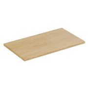 Piano lavabo NATURA - L80 × P46 cm - Rovere chiaro - Da appoggiare - Finitura legno naturale