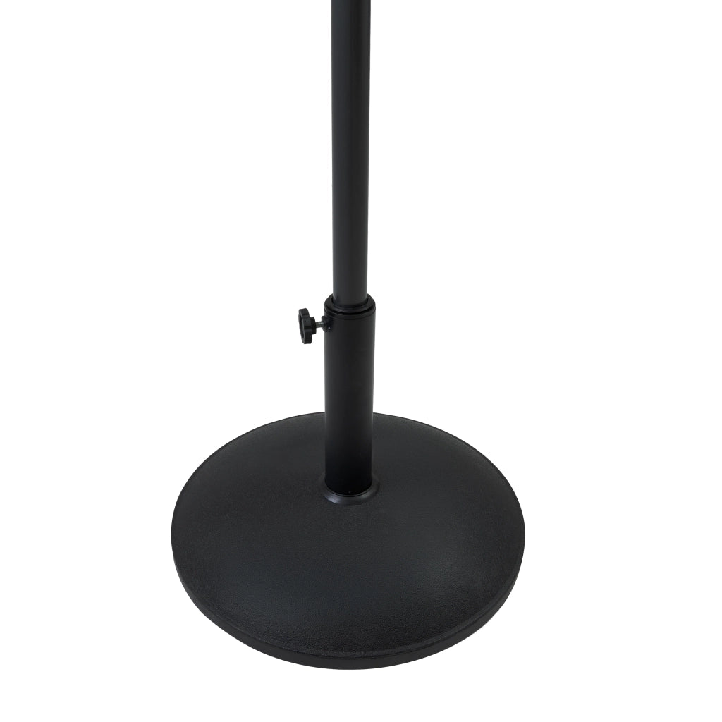 Base Ombrellone Inclinabile 16kg in Cemento Nero Rotonda da Giardino