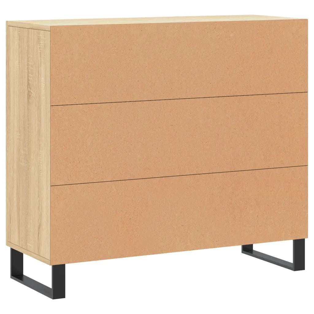 Credenza | Madia | Buffet da pranzo | Armadio da pranzo Rovere Sonoma 90x34x80 cm in Legno Multistrato