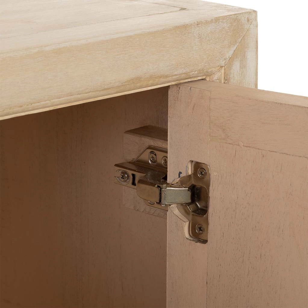 Credenza in legno beige con 4 ante 150x40x90h cm