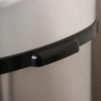 Pattumiera Cestino Bidone con Coperchio a Sensore ad Infrarossi per Cucina Bagno Capacità 58L in Acciaio ABS 40.9 × 28.9 × 68cm