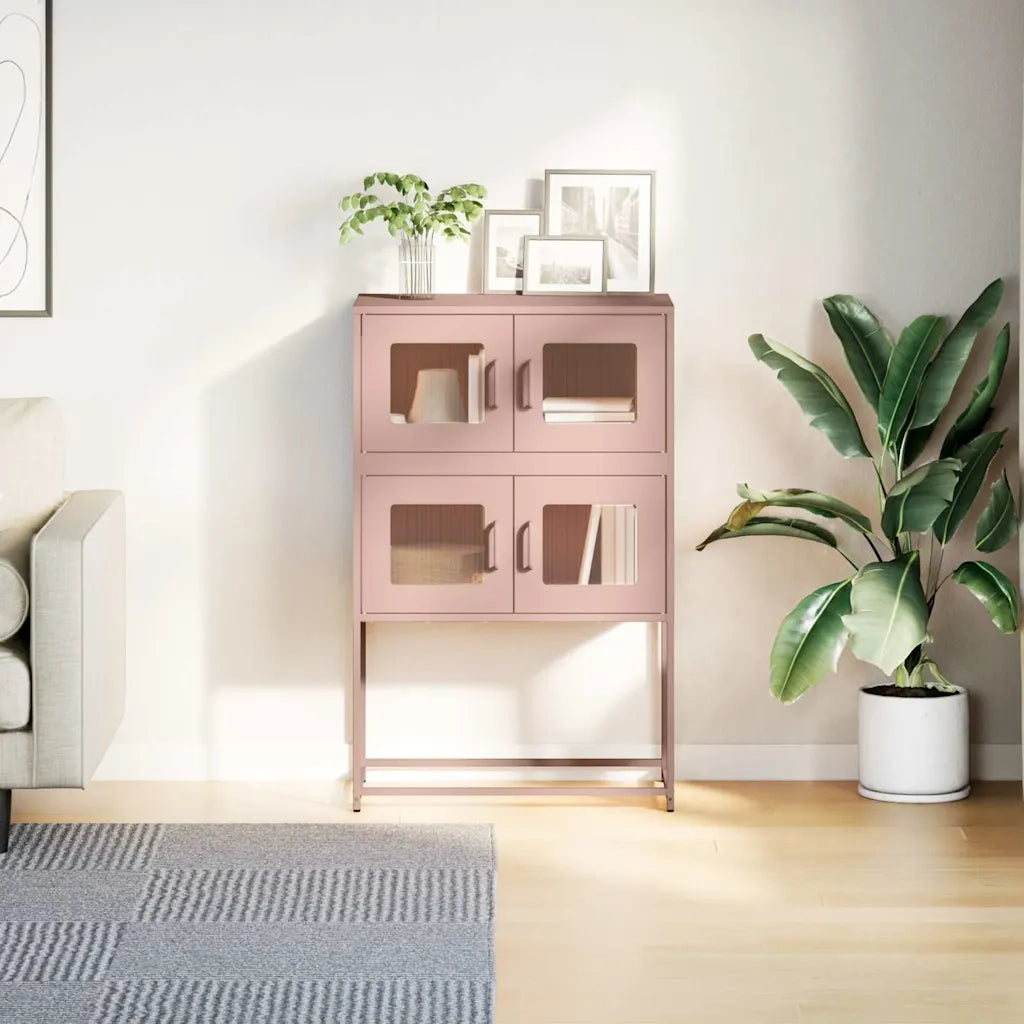 Credenza Rosa 68x39x107 cm in Acciaio 853345