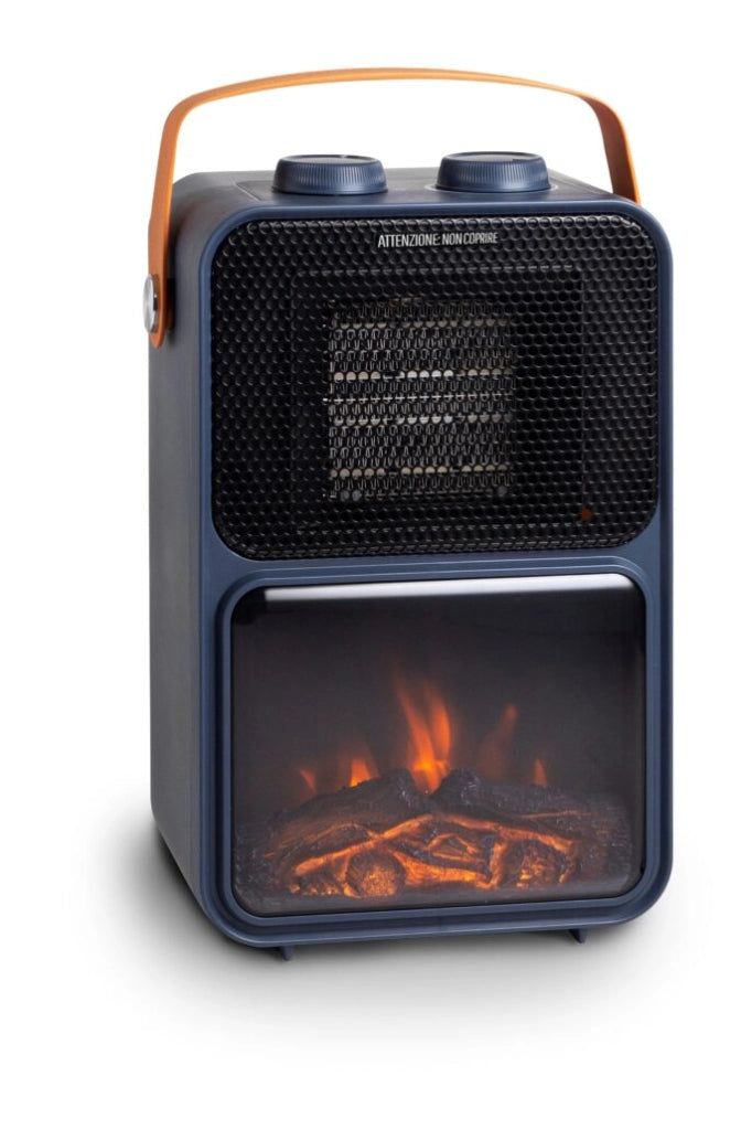 Termoventilatore con oscillazione ed effetto caminetto  1200W
