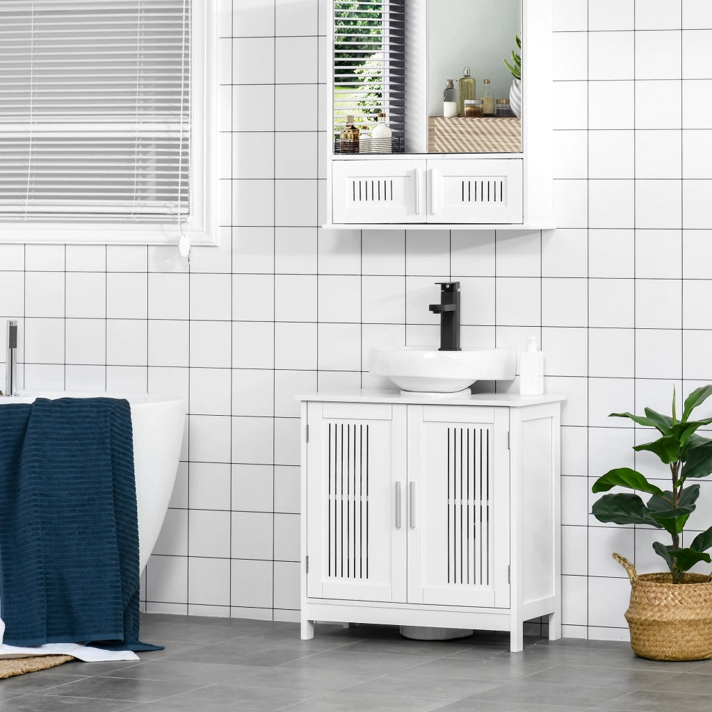 Mobile Sottolavabo Bagno ¨C zephmum ¨C Bianco MDF 60x30x60 cm