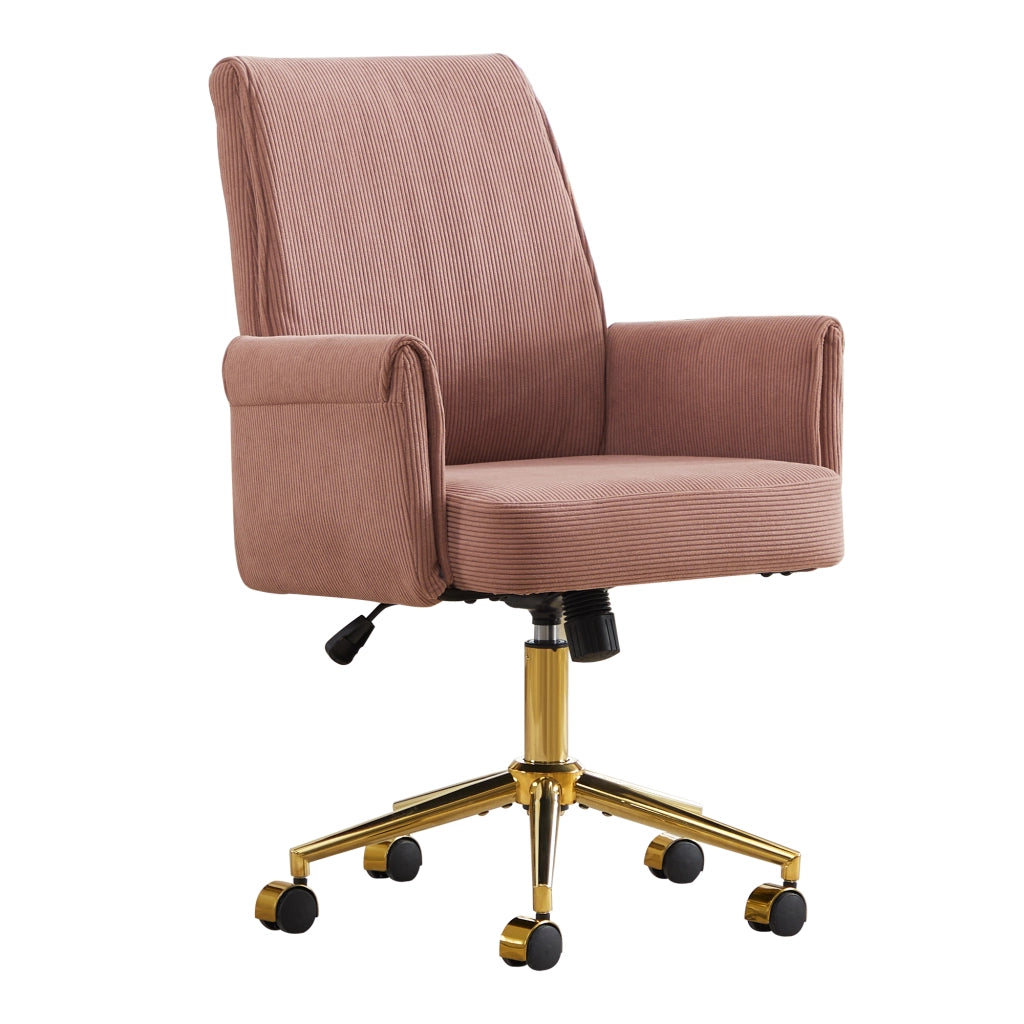 Sedia da Ufficio Ergonomica Girevole ¨C Xylo ¨C Schienale Medio, Tessuto a Righe, Altezza Regolabile