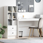 Scrivania con cassetto con lo scaffale 2 pcs Bianco 3337329