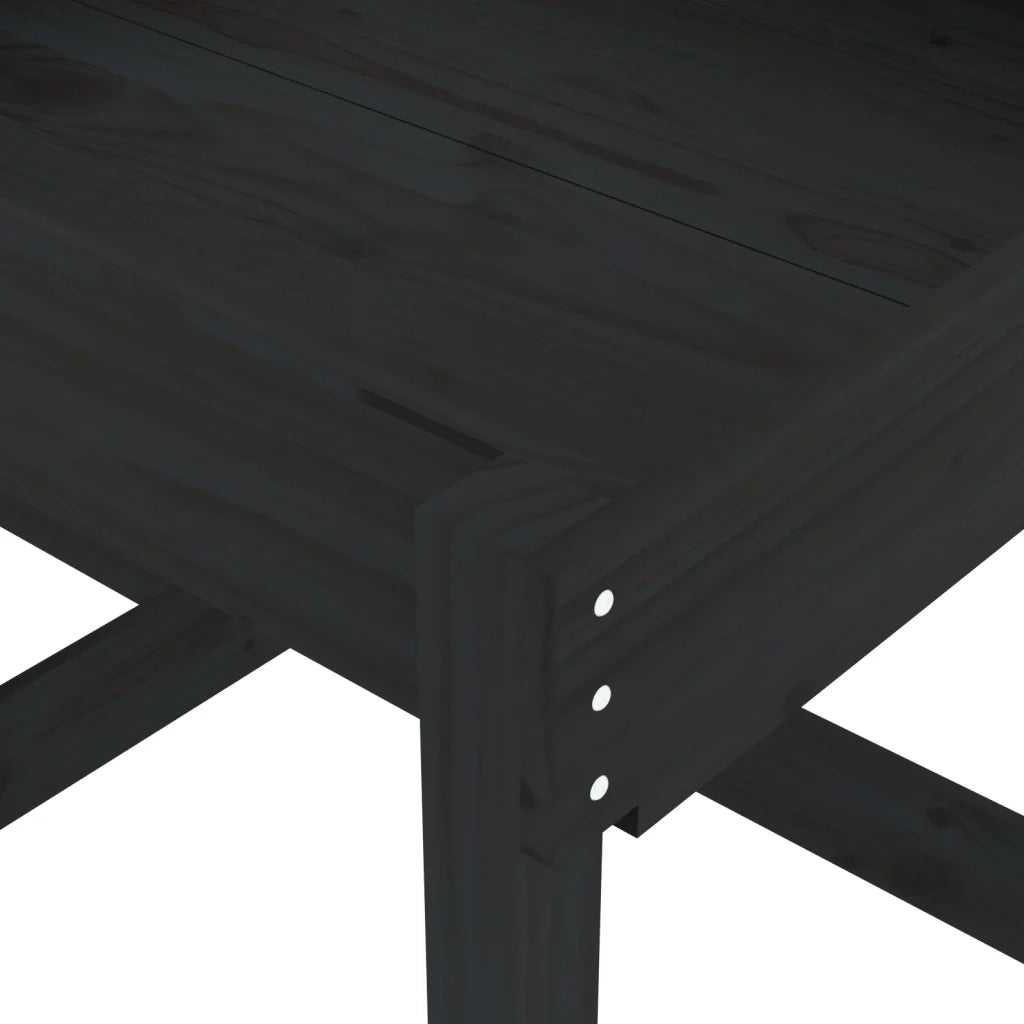 Tavoli Sabbiere 2 pz Neri in Legno Massello di Pino CFW3325396