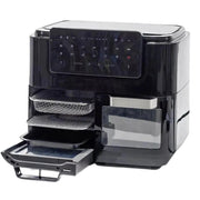 Trade Shop - Forno + Friggitrice Ad Aria Multifunzione Con Doppio Secchio Staccabile 12lt 2600w -