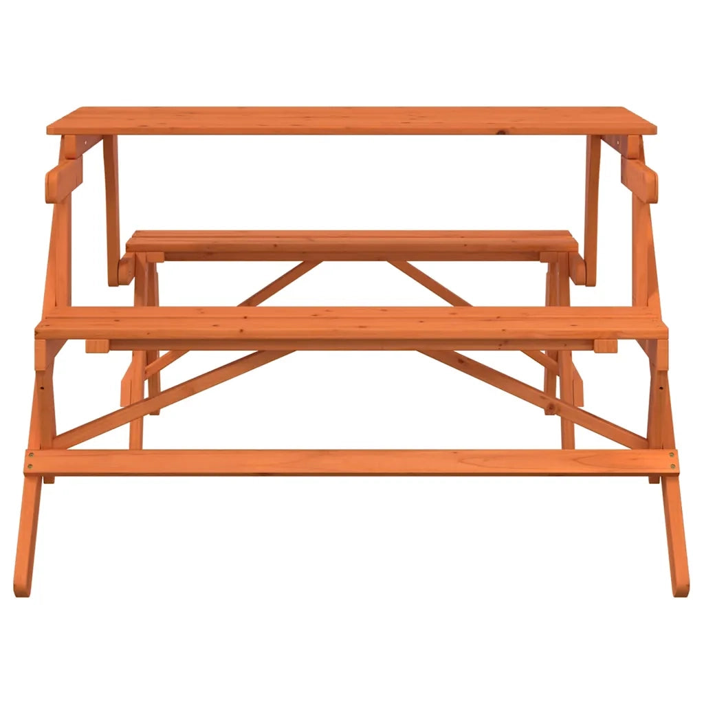 Tavolo da Picnic con Panche in Legno Abete 2-in-1 Convertibile 4008992
