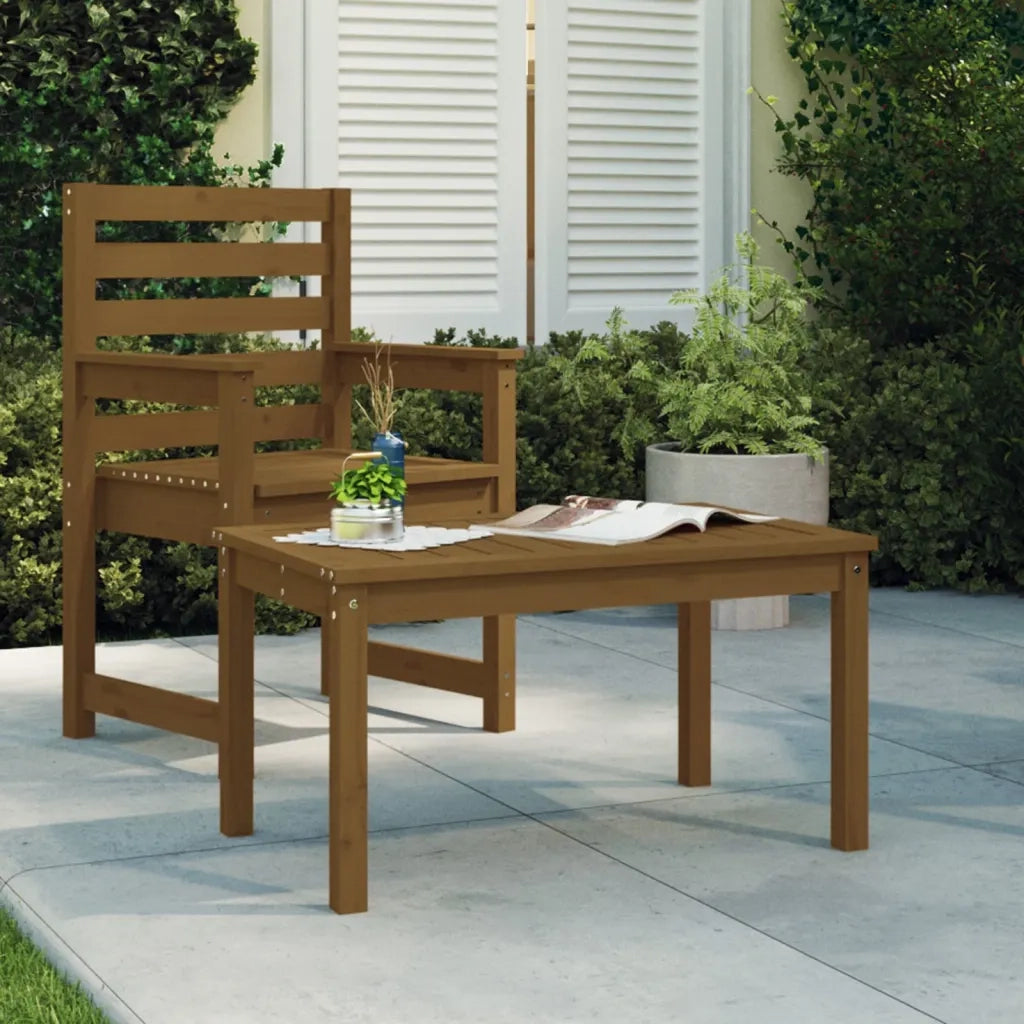 Tavolo da Giardino Ambra 82,5x50,5x45 cm Legno Massello Pino