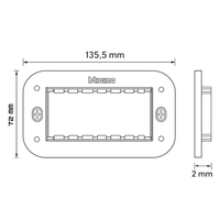 Bticino living now supporto con valva di protezione per placche modulari *** numero posti 4 moduli, confezione 1