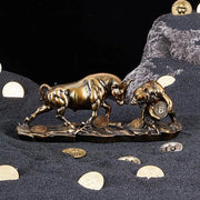 Stemma di Toro e Bue, decorazione in poliester, regalo per gestori di patrimonio e investitori, adatto per camera da letto, studio, cantina, ufficio, regalo d'arte.