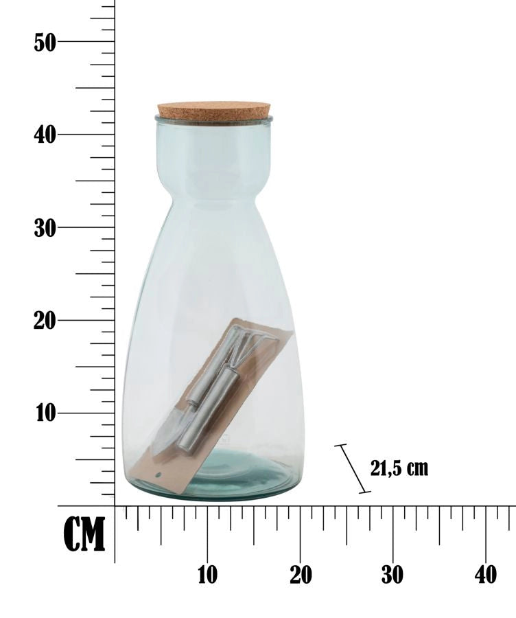 Vaso Garden Ø21,5x43,5 cm Vetro Trasparente
