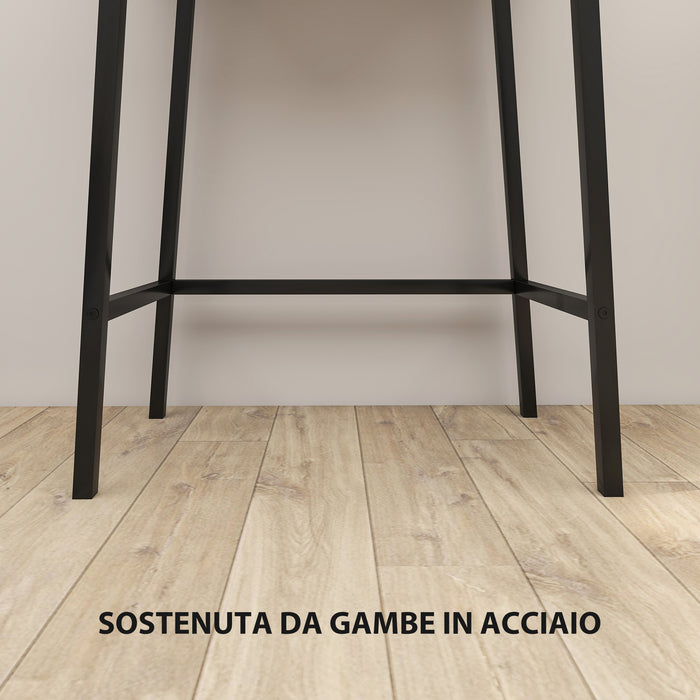 Mobile Toeletta con Specchio Ribaltabile e 16 Scomparti 60x40x90 cm in Legno e Acciaio Color Legno