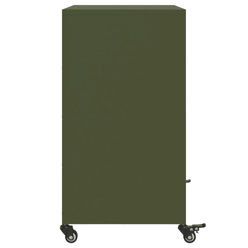 Credenza-Buffet-Armadio da cucina Verde Oliva 68x39x72 cm in Acciaio