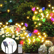 Illuminazione Esterna Multifunzione a Energia Solare con 8 Modalità - IP65 Resistente all'Acqua, Bianco Caldo + RGB, Ideale per Giardino, Patio e Balcone