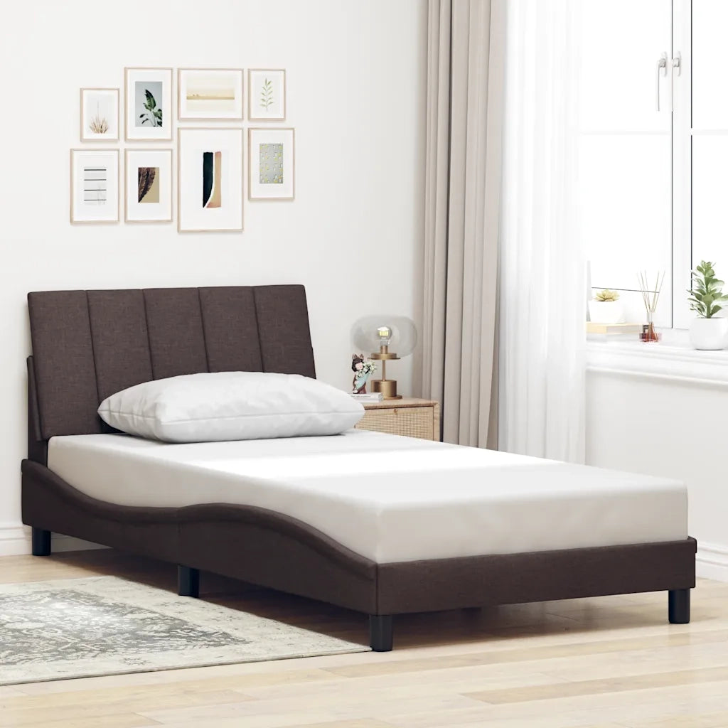 Giroletto senza Materasso Hanko Marrone Scuro 100x200 cm Tessuto