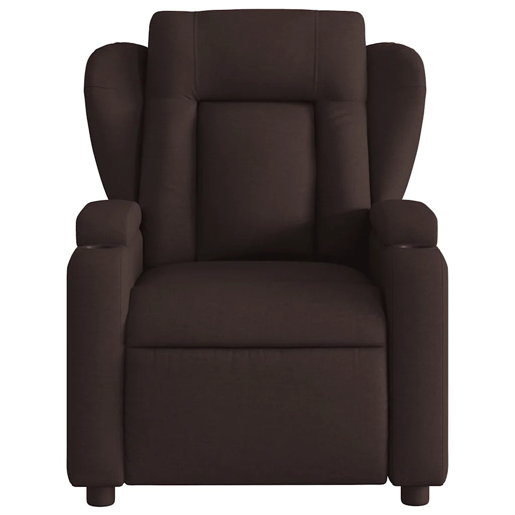 Poltrona Elettrica Reclinabile Marrone Scuro in Tessuto 3204463