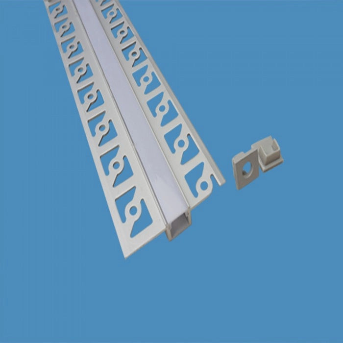 V-TAC VT-8102 Profilo in Alluminio Colore Silver per Strip LED ad Incasso per Cartongesso (Max l: 9,5mm) Copertura Satinata 2000 x 52,1mm - SKU 3360
