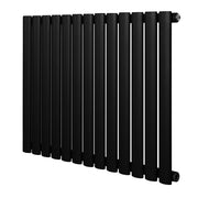 Radiatore Orizzontale Design Ovale Colonna Singola Nero 600x780 mm