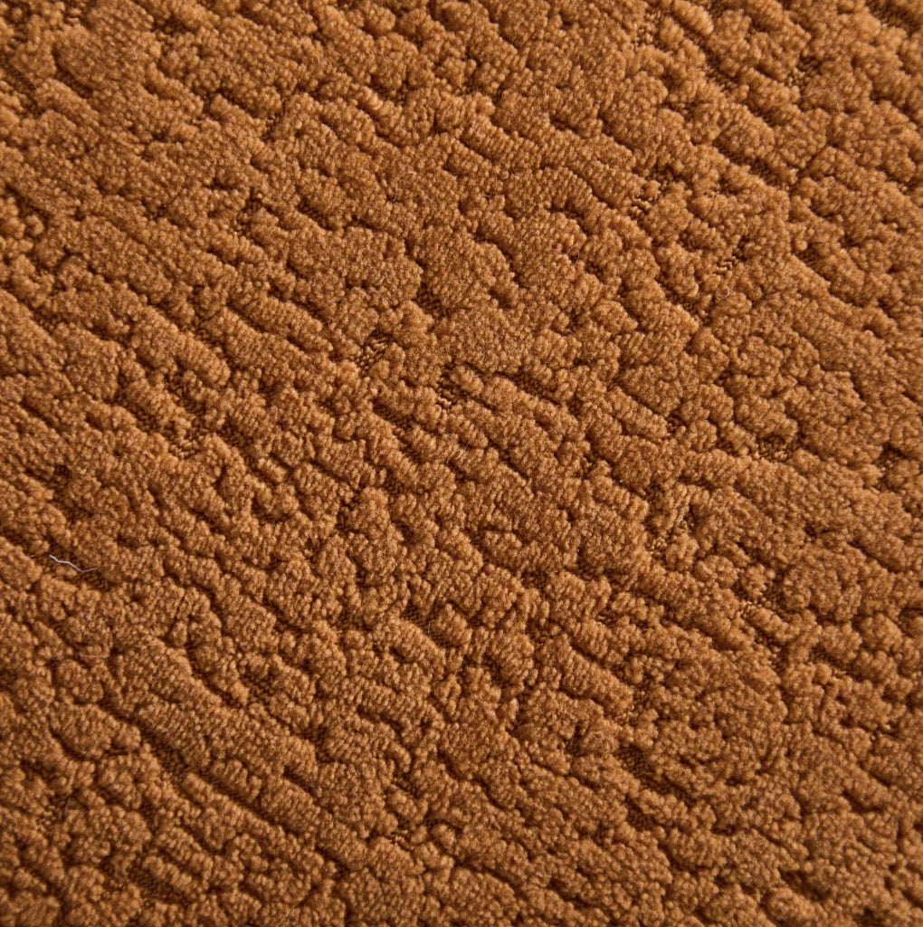 Divano modulare in tessuto a coste arancione con memory foam; 4 moduli HOMVRA