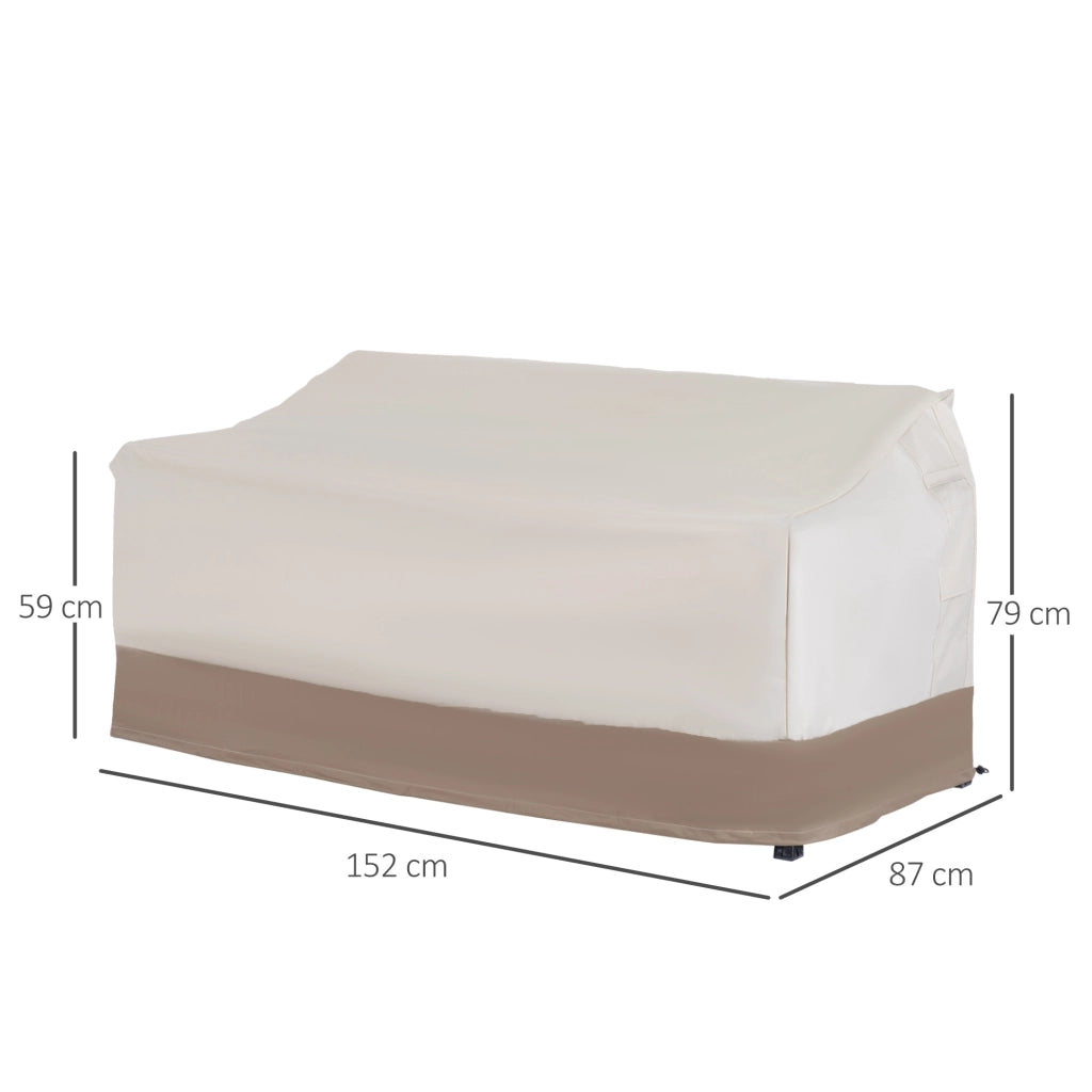 Copertura Protettiva per Banco da Giardino ¨C Zephmum ¨C Grigio 152x87x59/79cm