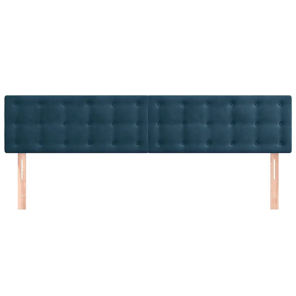 Testiera | Testata Blu Scuro 180x5x78/88 cm in Velluto
