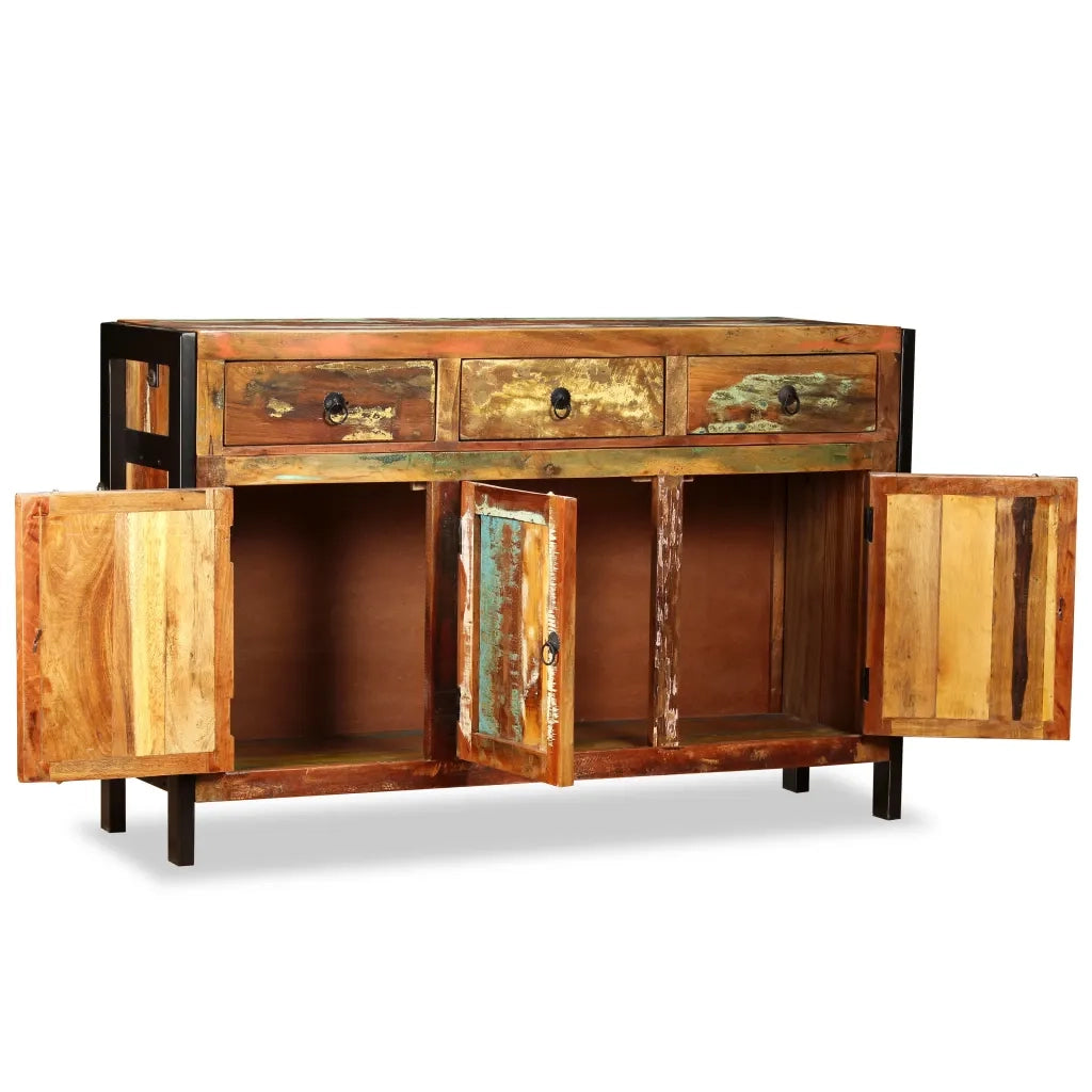 Credenza in Legno Massello di Recupero 120x35x76 cm 243984