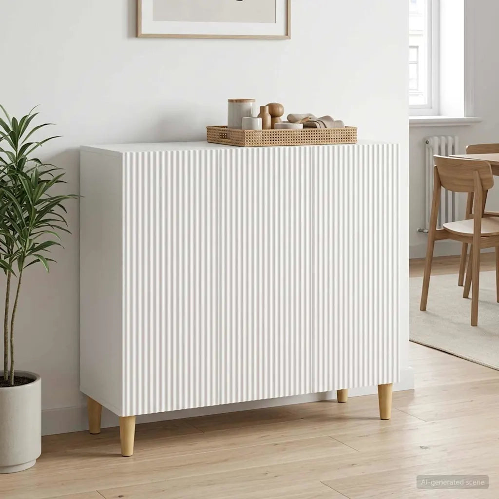 Credenza Bianco 89 x 34,5 x 80 cm Legno ingegnerizzato 894645
