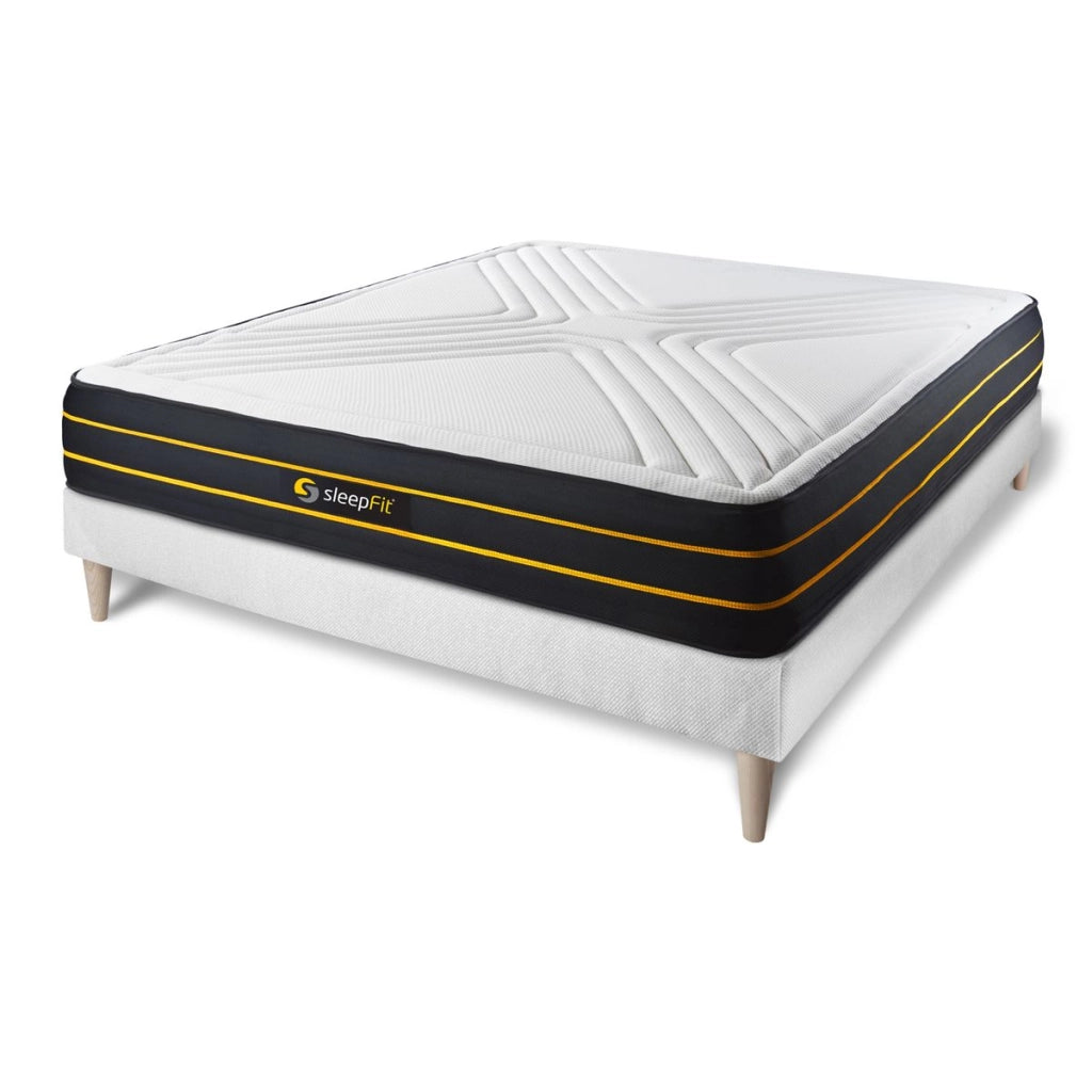 Kit rete e materasso matrimoniale ULTRA 140x190cm - Spessore : 26cm - memory foam e micro-molle insacchettate - Bilanciato