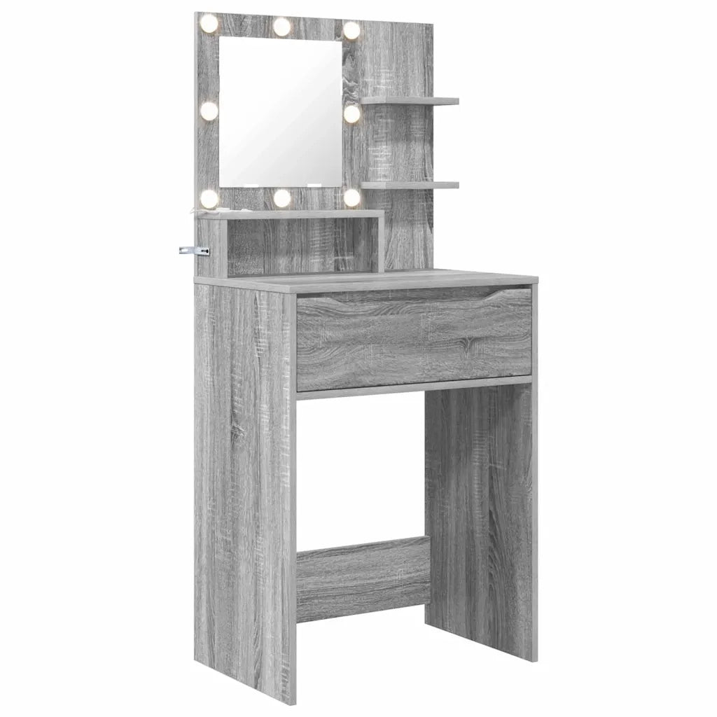 Tavoli da Trucco per Camera da Letto con cassetto Grigio Sonoma